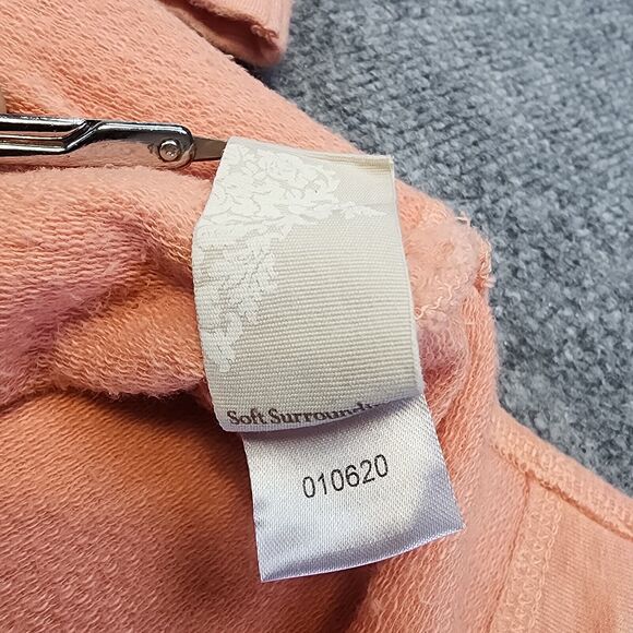 Soft Surroundings Sweater Womens Small Orange Heathered Coral Delia Pullover Top - Picture 14 of 14